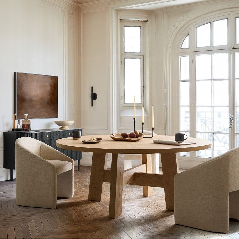 Putnam Round Dining Table (183 cm) - West Elm Australia